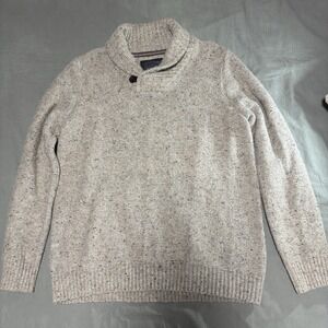 Rocha John Rocha Men's Knit Sweater Size L Beige Long Sleeve